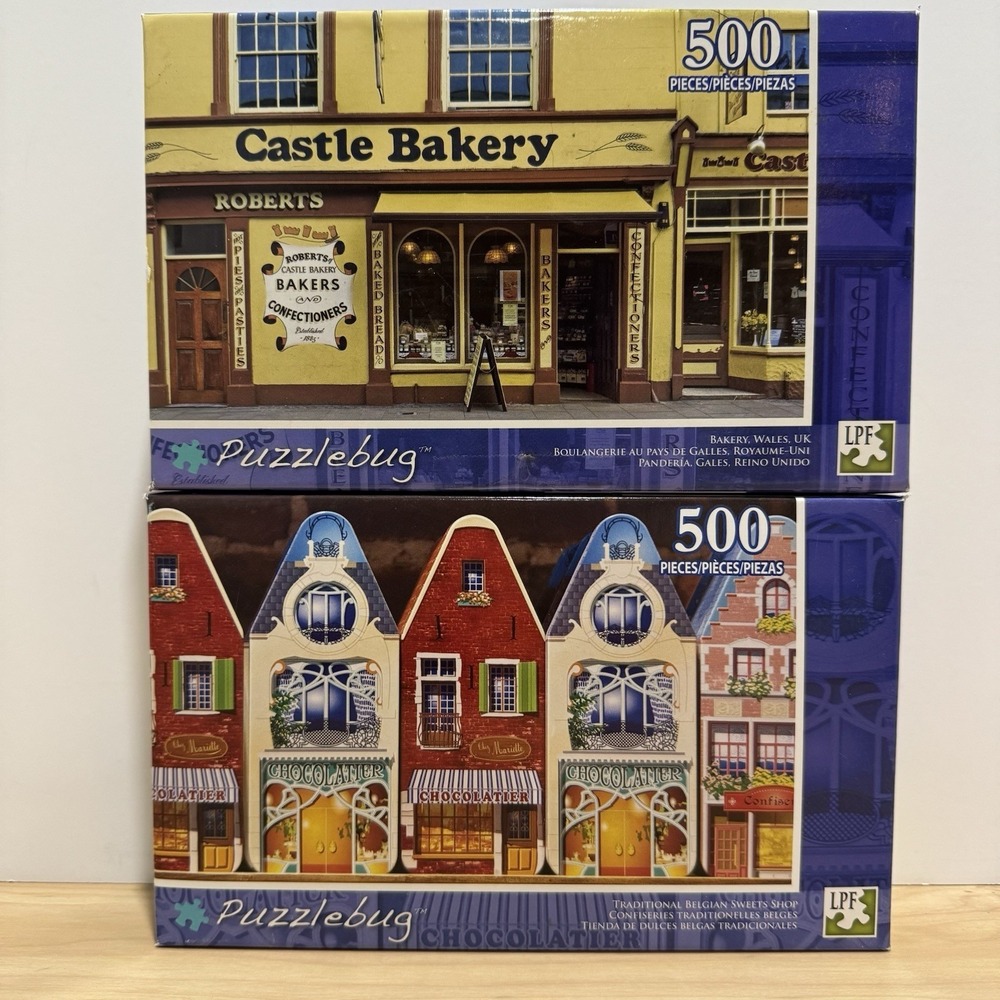 2 Puzzlebug Puzzles Bakery Wales UK & Traditional Belgian Sweets Shop 500 Piece